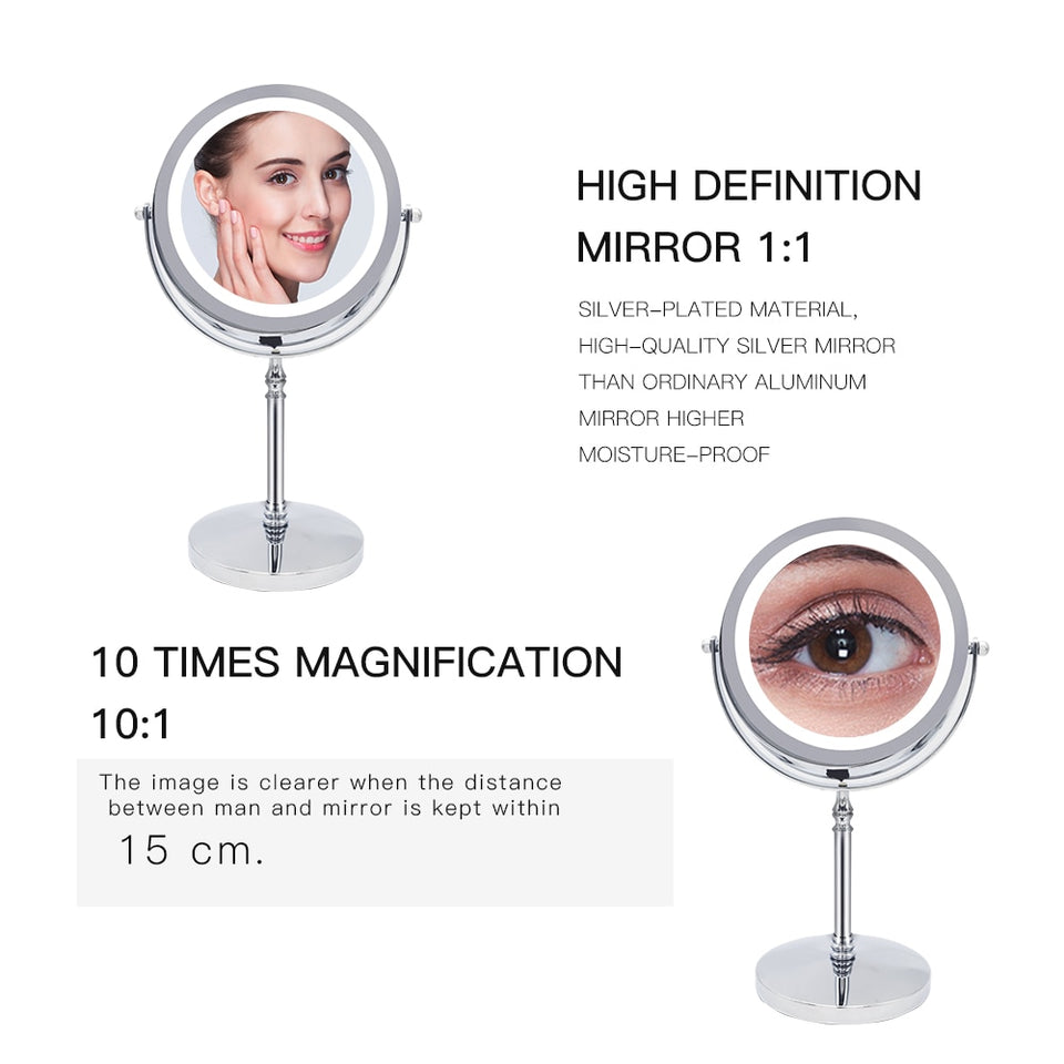 MAKEUP MIRROR WITH LED LIGHT COSMETIC