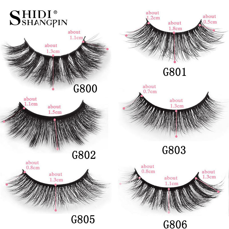 5 PAIRS EYELASHES 3D MINK LASHES NATURAL LONG