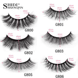 5 PAIRS EYELASHES 3D MINK LASHES NATURAL LONG