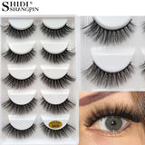5 PAIRS EYELASHES 3D MINK LASHES NATURAL LONG