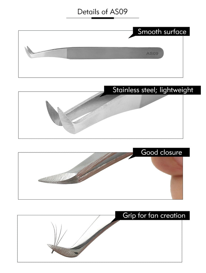 EYELASH EXTENSION TWEEZERS FOR VOLUME EYELASH EXTENSION