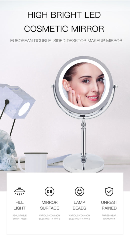 MAKEUP MIRROR WITH LED LIGHT COSMETIC