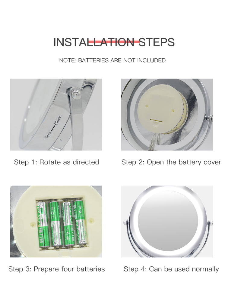 MAKEUP MIRROR WITH LED LIGHT COSMETIC