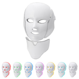 LED FACIAL MASK THERAPY 7 COLORS FACE MASK MACHINE PHOTON THERAPY LIGHT SKIN CARE WRINKLE ACNE REMOVAL FACE BEAUTY FOR HOME USE