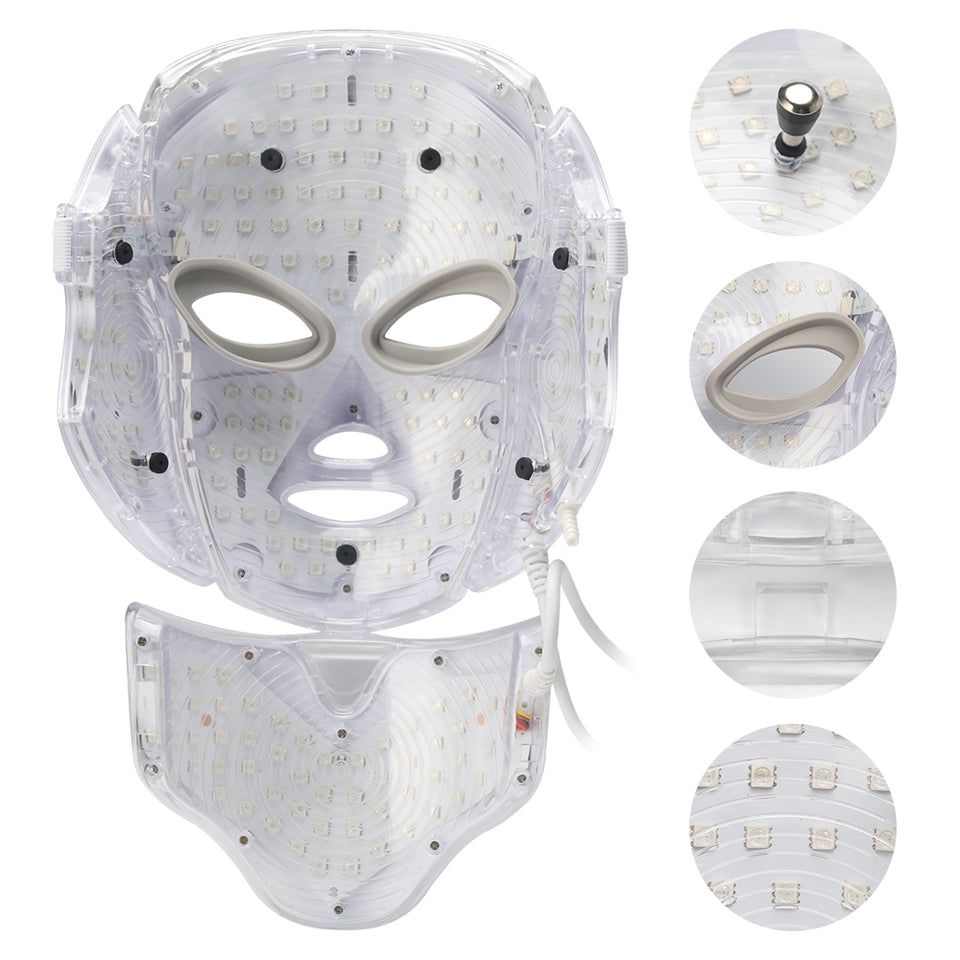 LED FACIAL MASK THERAPY 7 COLORS FACE MASK MACHINE PHOTON THERAPY LIGHT SKIN CARE WRINKLE ACNE REMOVAL FACE BEAUTY FOR HOME USE
