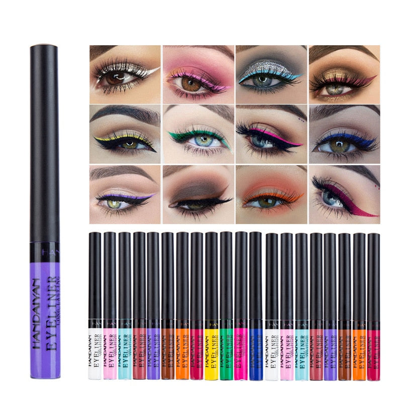 Eyeliner Liquid Waterproof Easy To Wear Make Up 12 Color