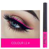 Eyeliner Liquid Waterproof Easy To Wear Make Up 12 Color