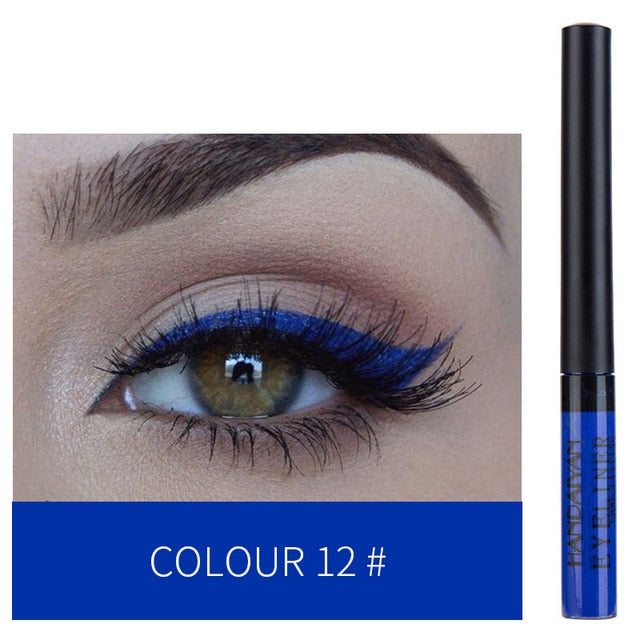 Eyeliner Liquid Waterproof Easy To Wear Make Up 12 Color